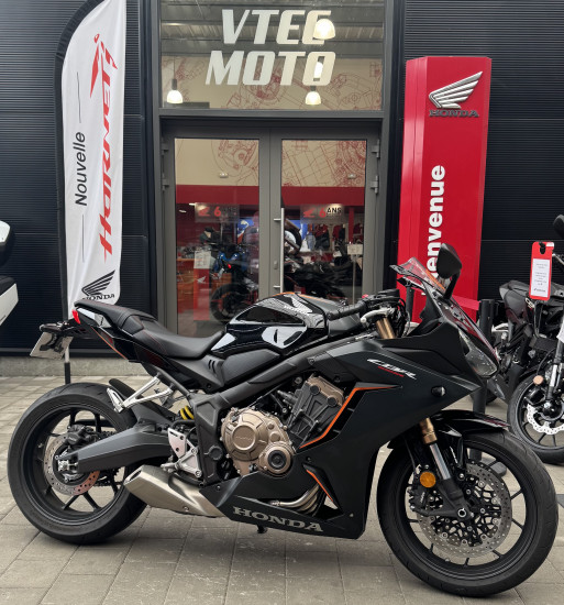 Honda CBR650R Noir et Orange Full Bridable A2 - VALENCIENNES